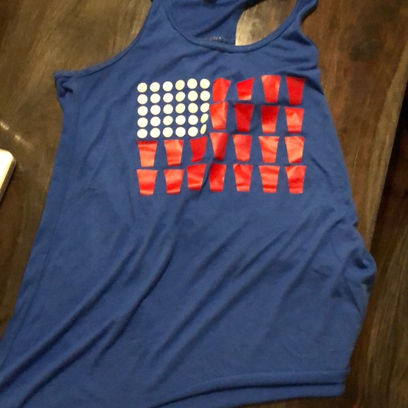 Beer pong tank top American flag - Picture 2 of 2